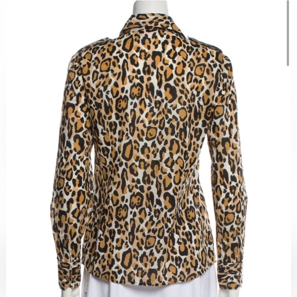 Tory Burch - Leopard Print Button-Up Shirt - Picture 5 of 8